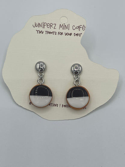 Manhattan Black & White Cookie Earrings