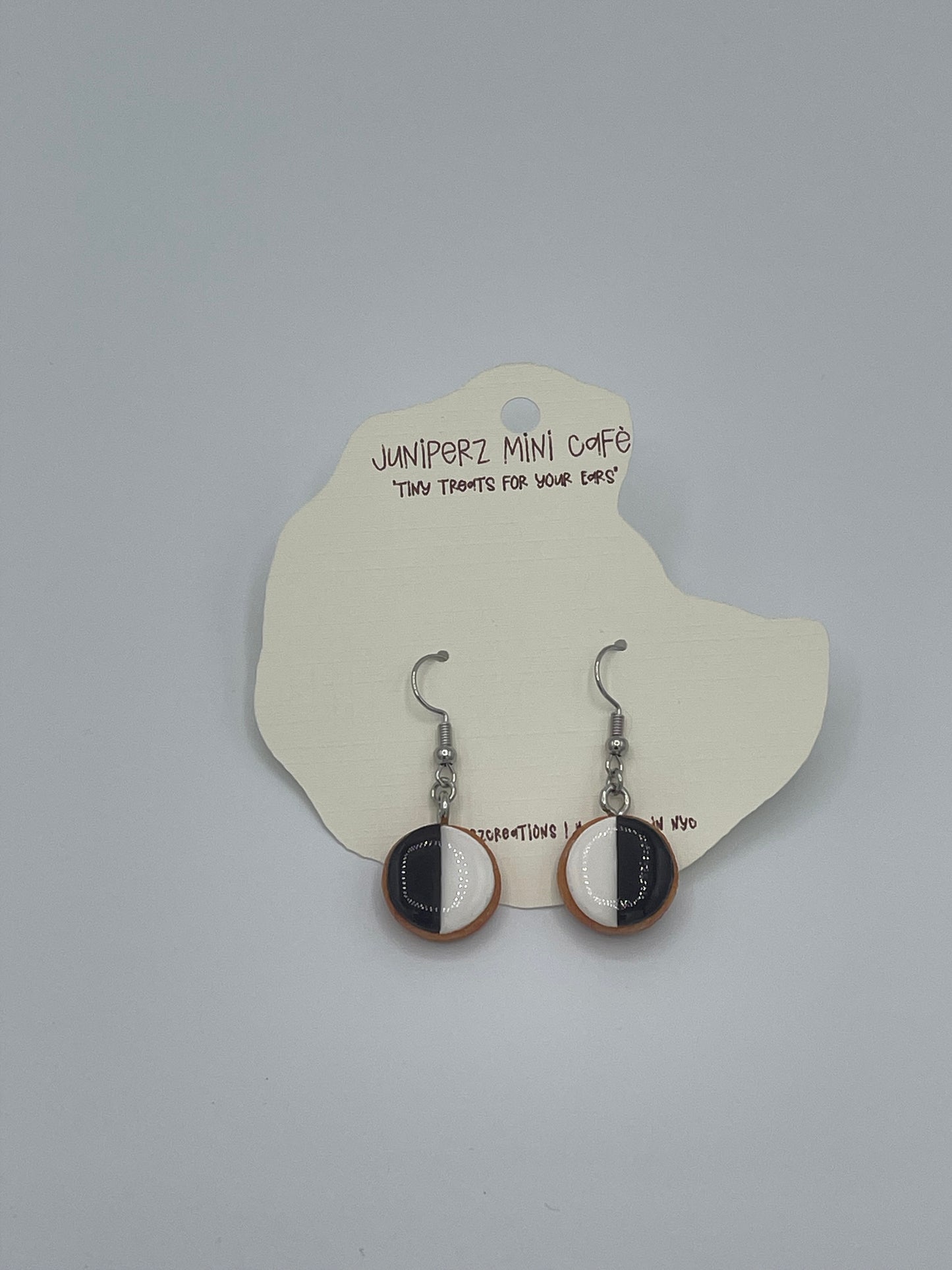 Manhattan Black & White Cookie Earrings