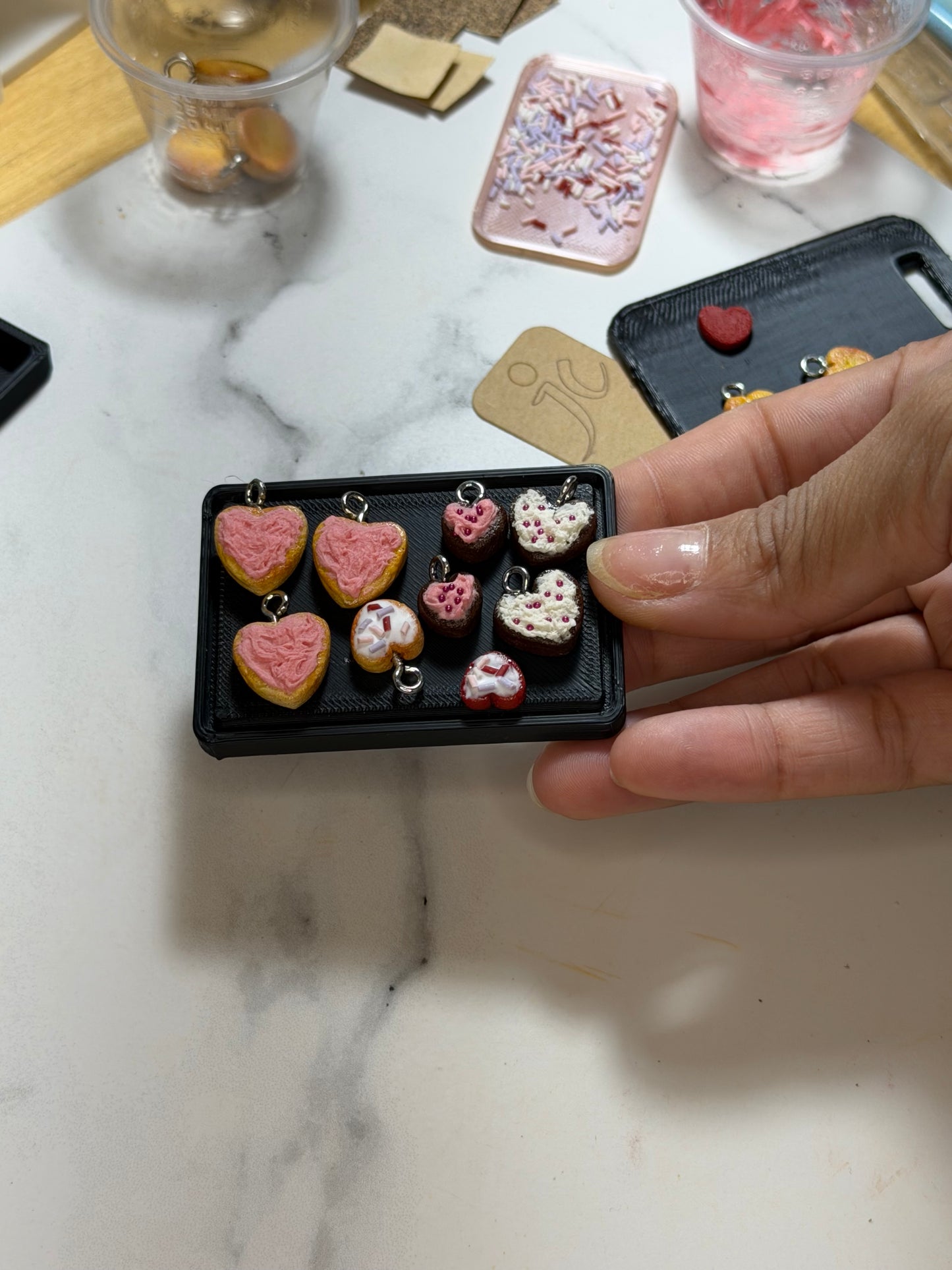 Sweet Heart Cookie Drop Earrings