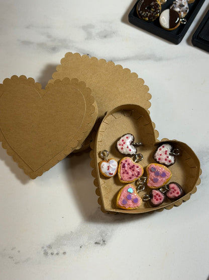 Sweet Heart Cookie Drop Earrings