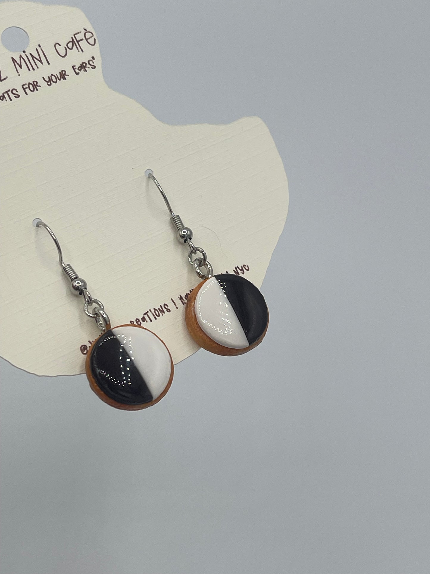 Manhattan Black & White Cookie Earrings