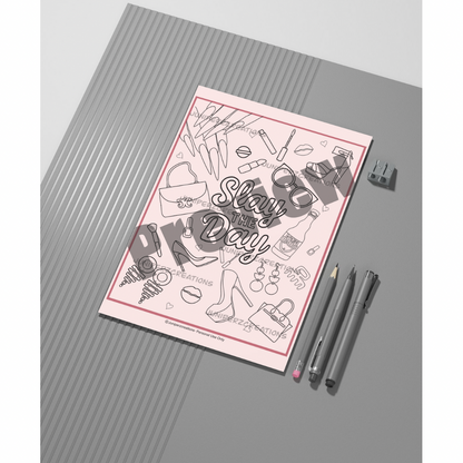 Slay the Day Coloring Page (Printable)