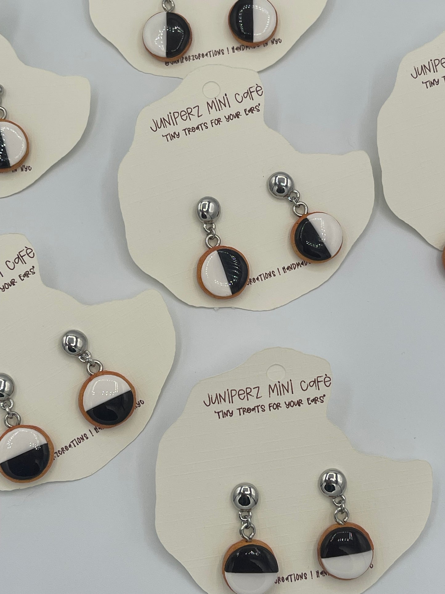 Manhattan Black & White Cookie Earrings