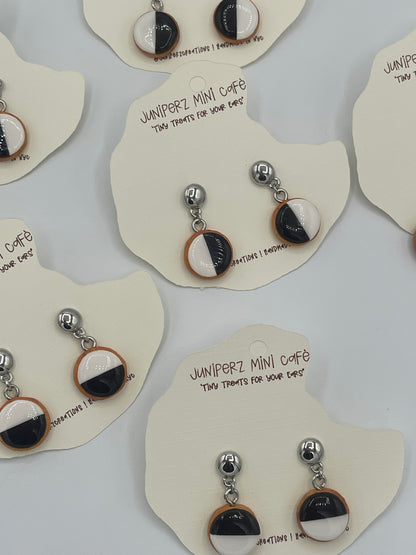 Manhattan Black & White Cookie Earrings