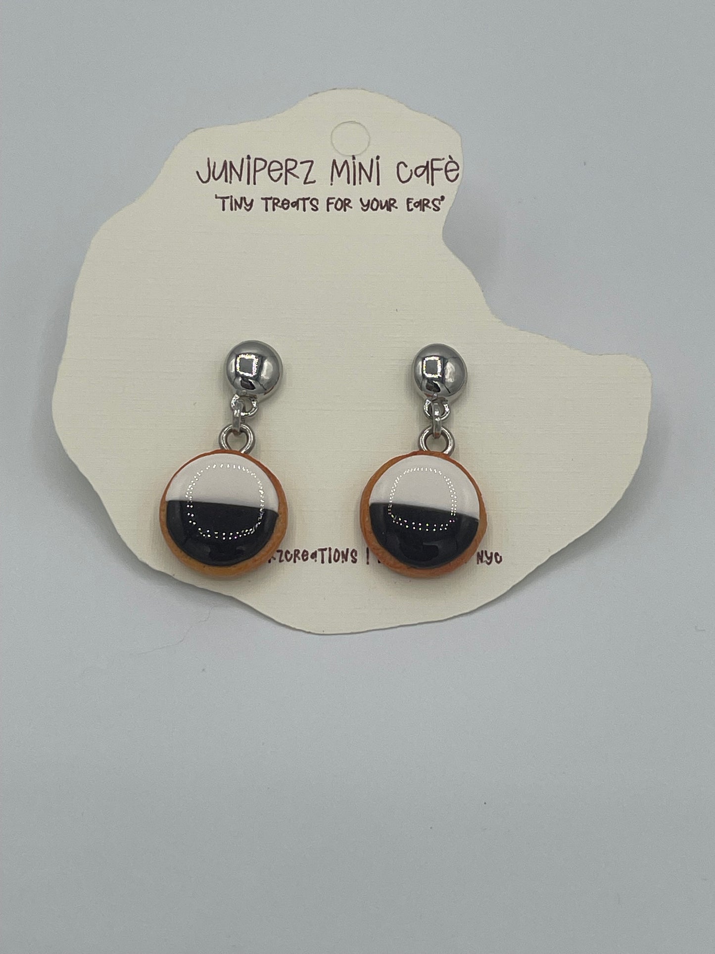 Manhattan Black & White Cookie Earrings
