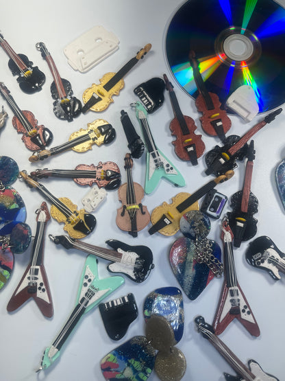 Guitar Drop Earrings