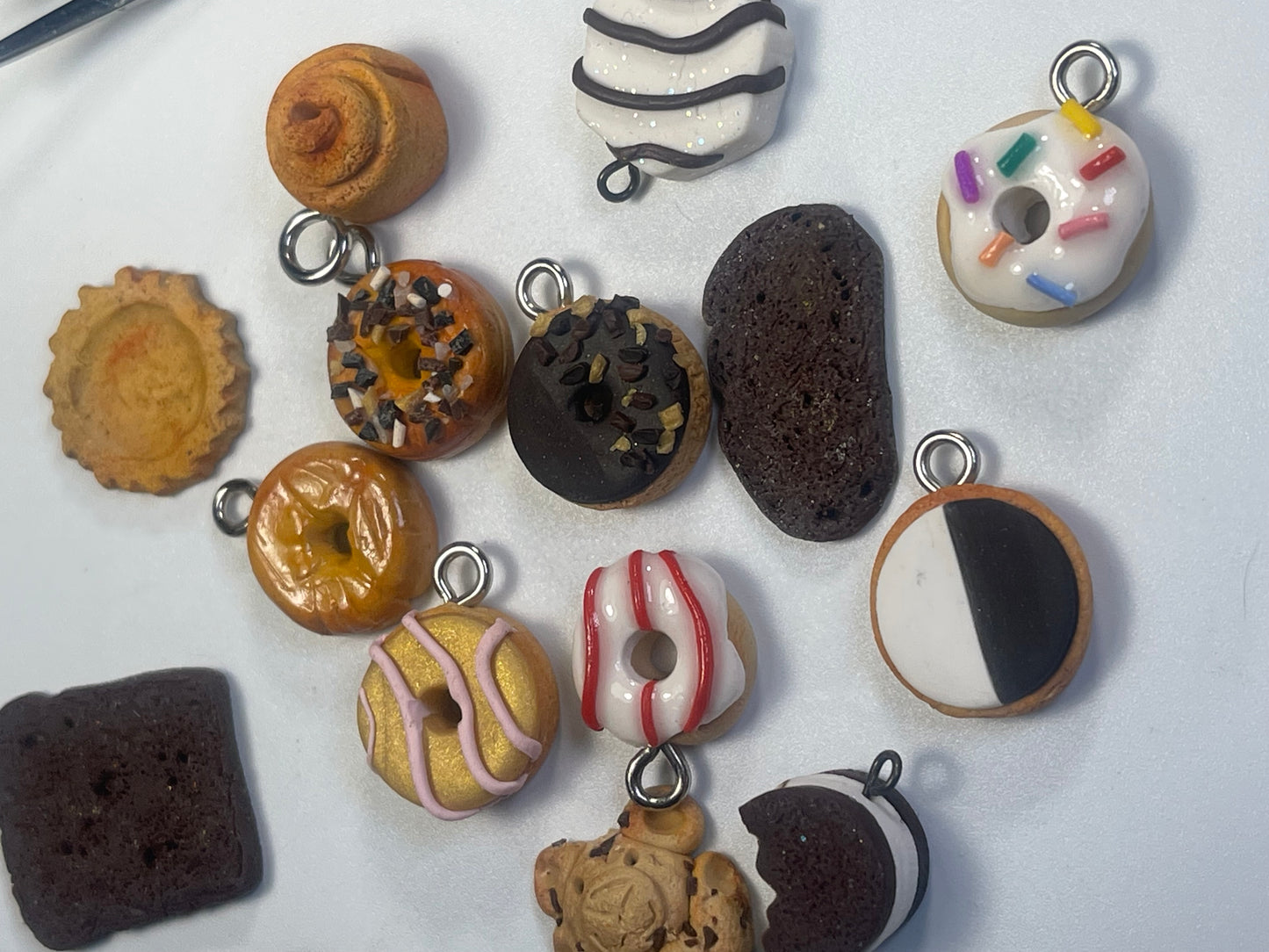 🍰 Zebra Cake Charms & Earrings