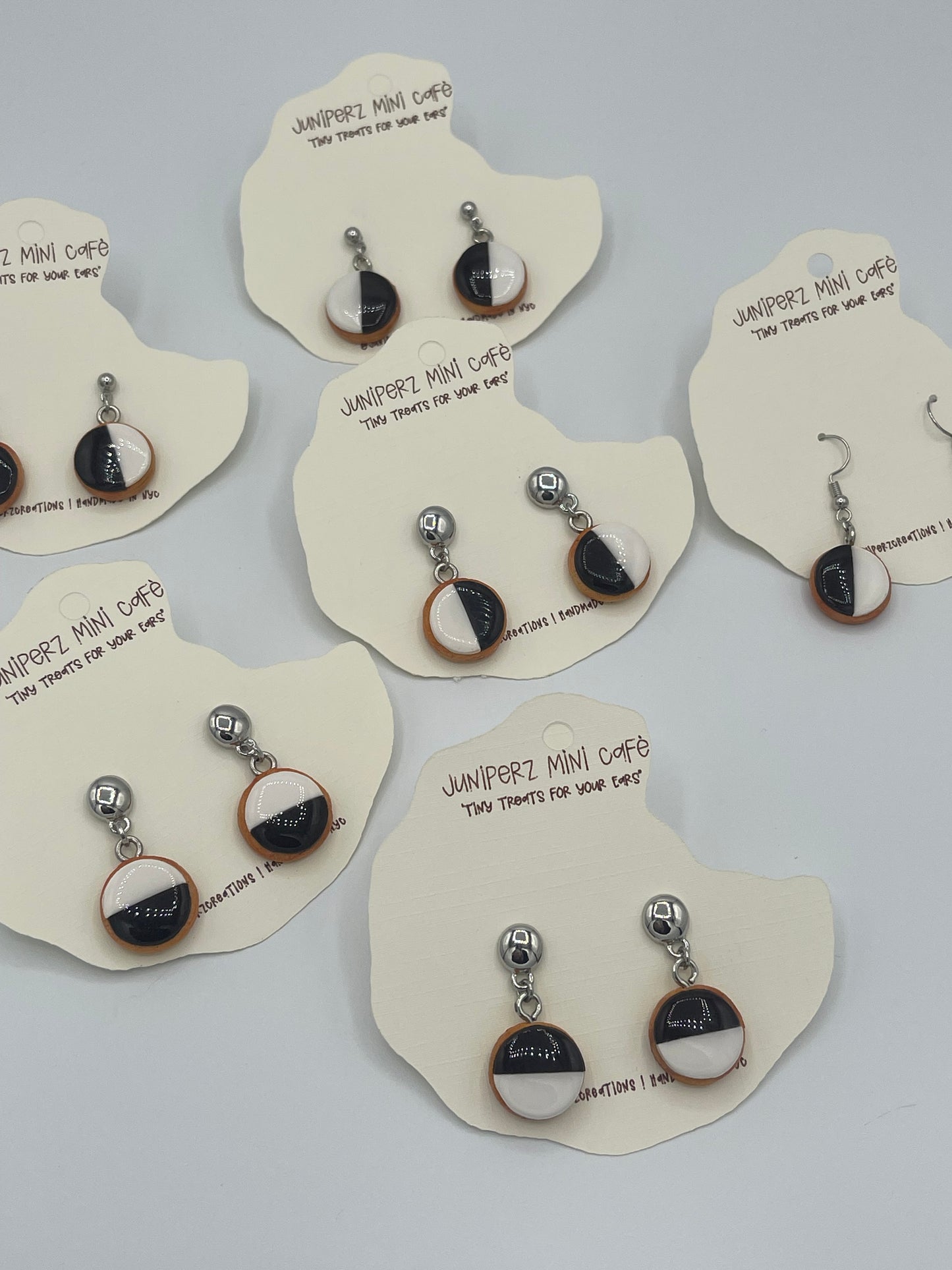 Manhattan Black & White Cookie Earrings