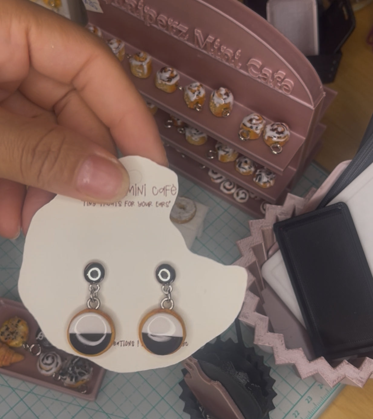 Manhattan Black & White Cookie Earrings