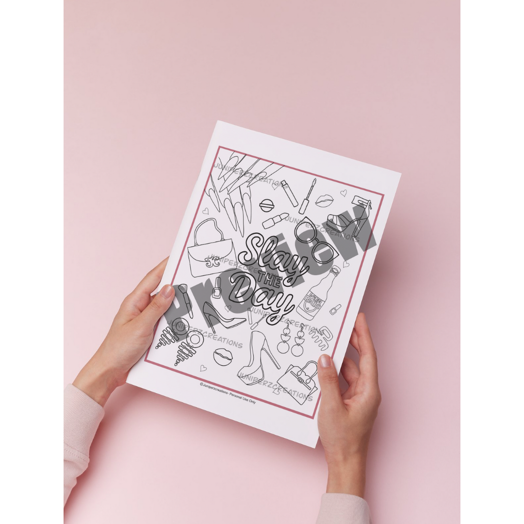 Slay the Day Coloring Page (Printable)