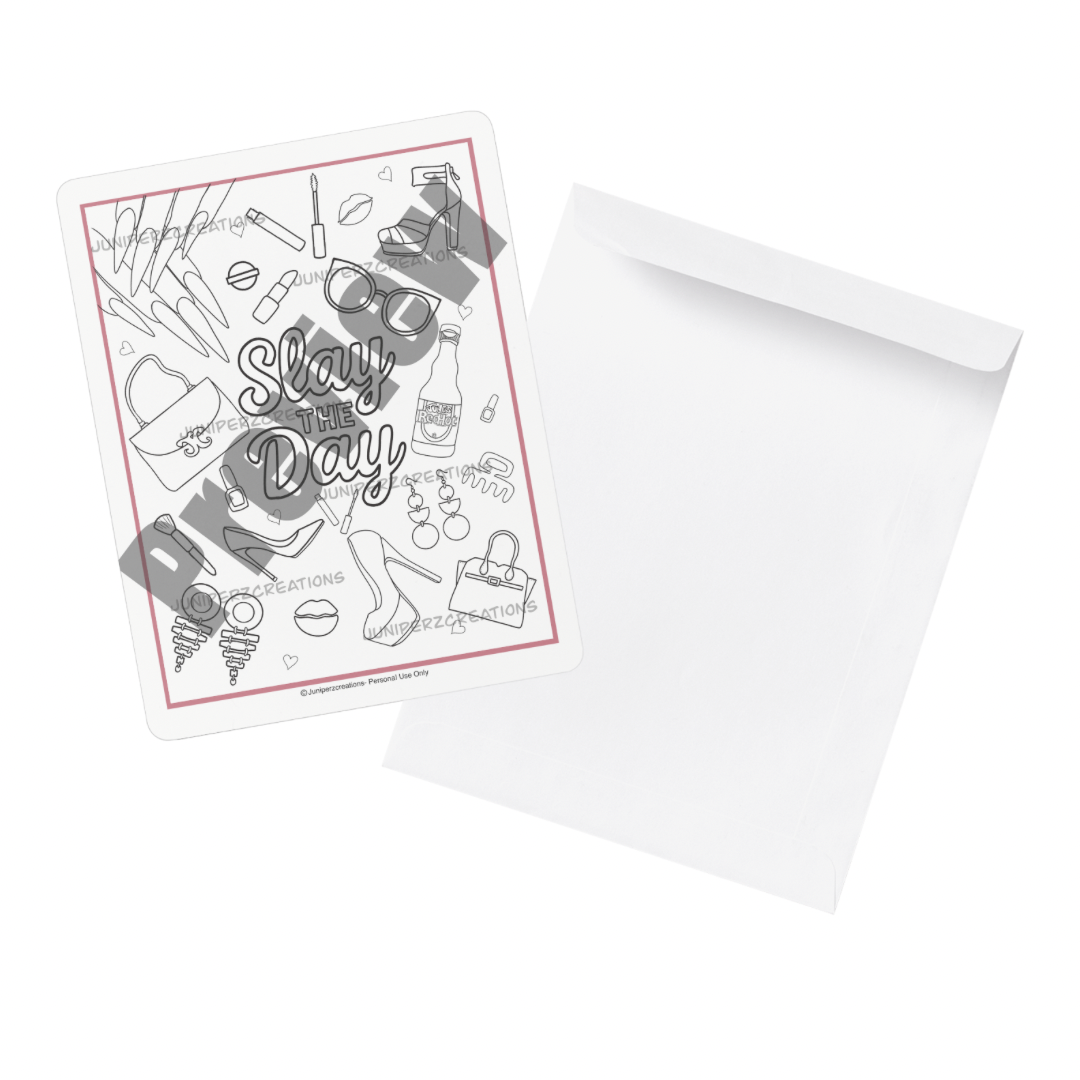 Slay the Day Coloring Page (Printable)