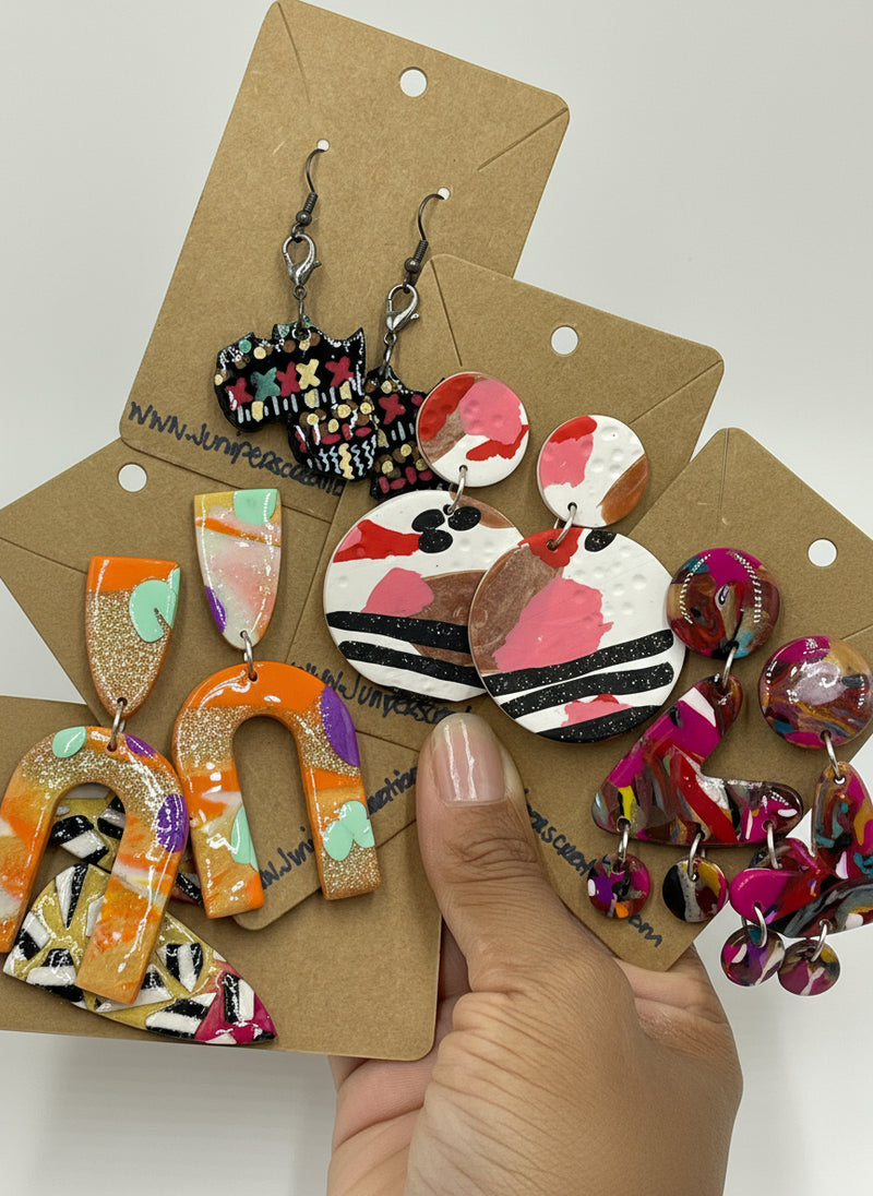 African Goddess Revival Earrings- Handmade Unique Afro feminine Jewelry -Juniperzcreations