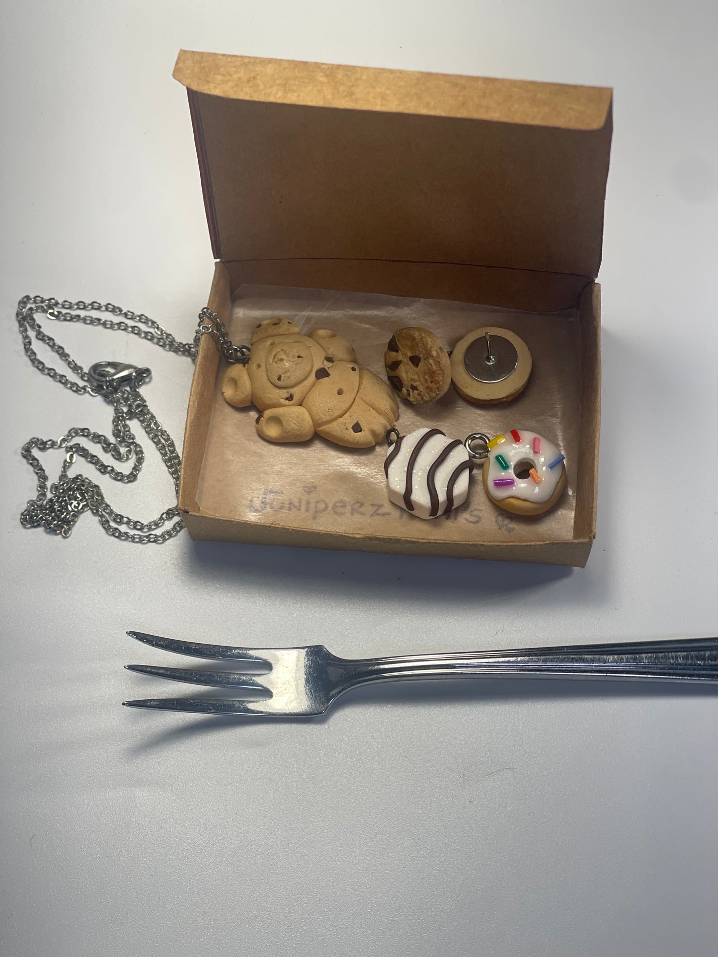 🍰 Zebra Cake Charms & Earrings