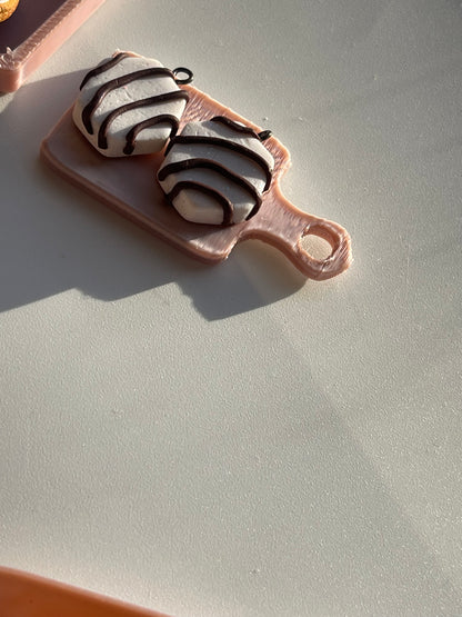 🍰 Zebra Cake Charms & Earrings