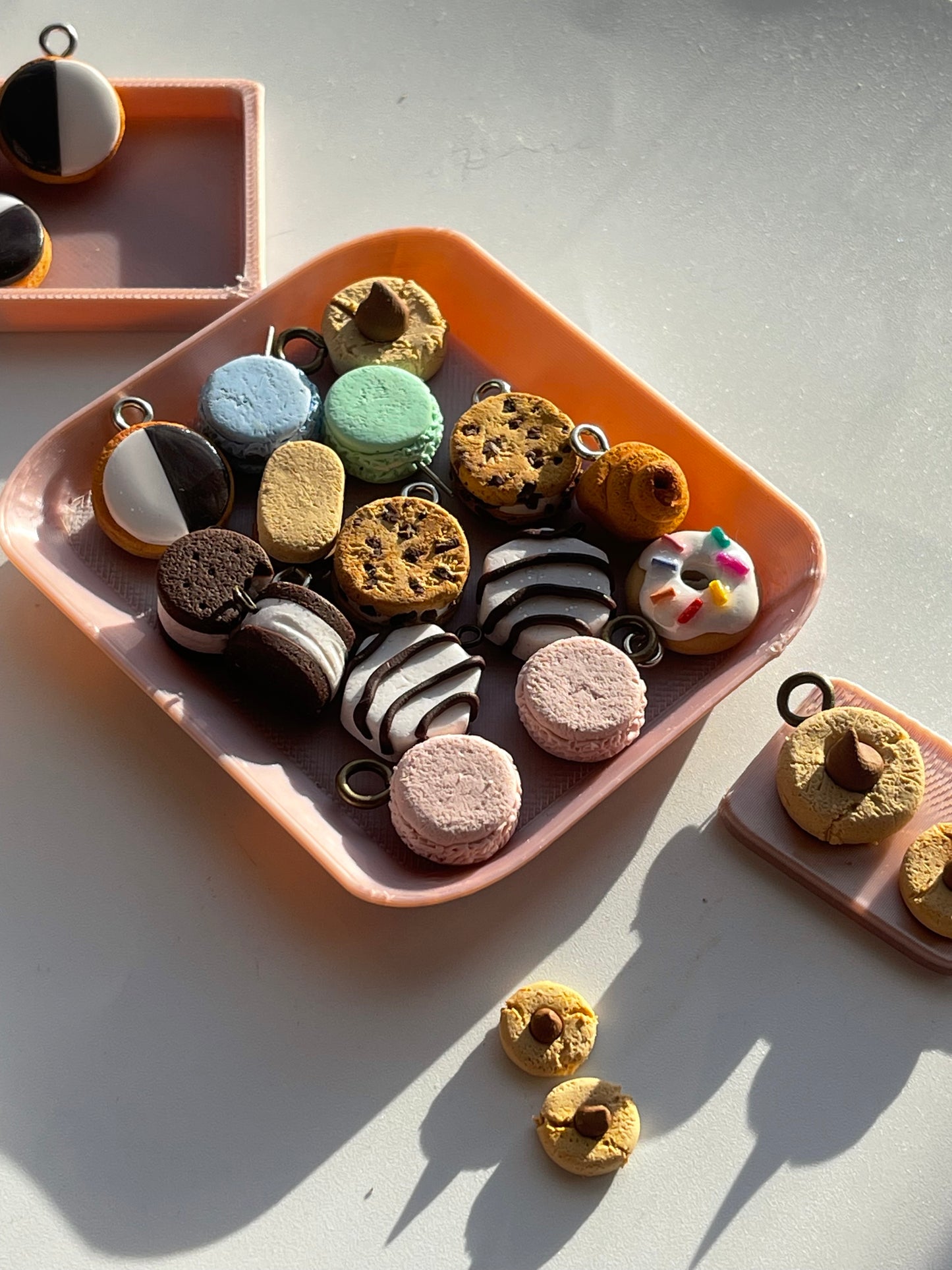 🍰 Zebra Cake Charms & Earrings