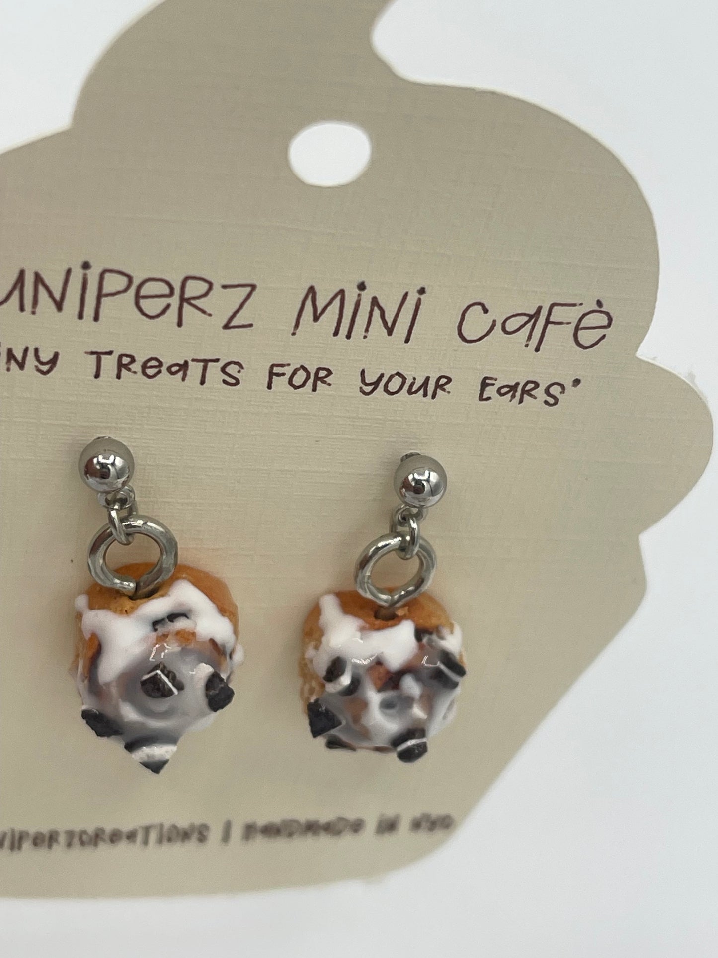 Oreo Cookie Cinnabon Inspired Earrings